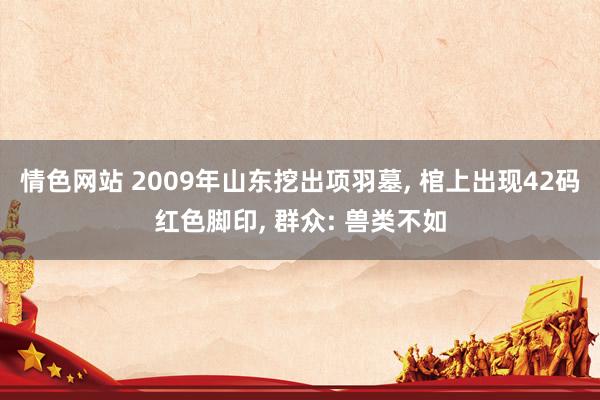 情色网站 2009年山东挖出项羽墓， 棺上出现42码红色脚印， 群众: 兽类不如