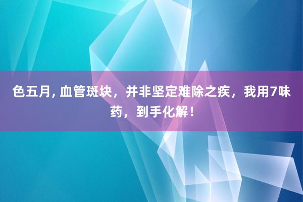 色五月， 血管斑块，并非坚定难除之疾，我用7味药，到手化解！