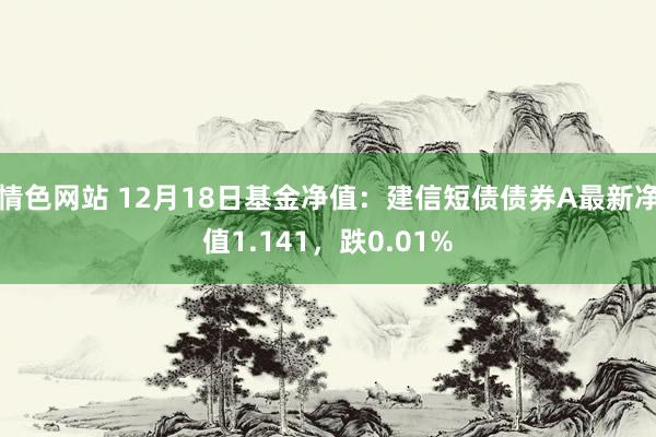 情色网站 12月18日基金净值：建信短债债券A最新净值1.141，跌0.01%