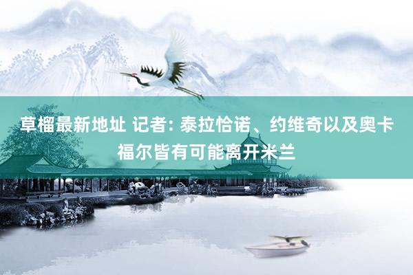 草榴最新地址 记者: 泰拉恰诺、约维奇以及奥卡福尔皆有可能离开米兰