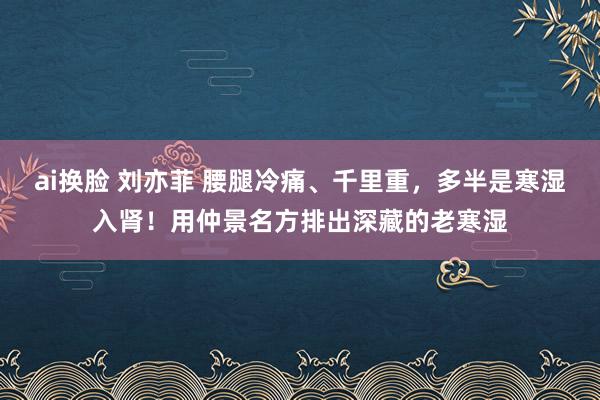 ai换脸 刘亦菲 腰腿冷痛、千里重，多半是寒湿入肾！用仲景名方排出深藏的老寒湿